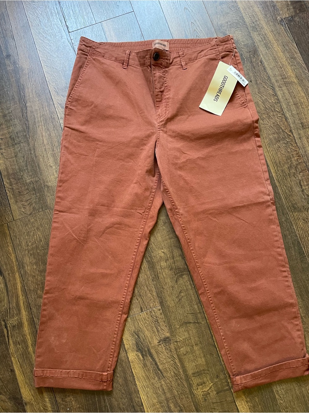 Goodthreads Rust Straight-Leg Pants - Picture 2 of 6